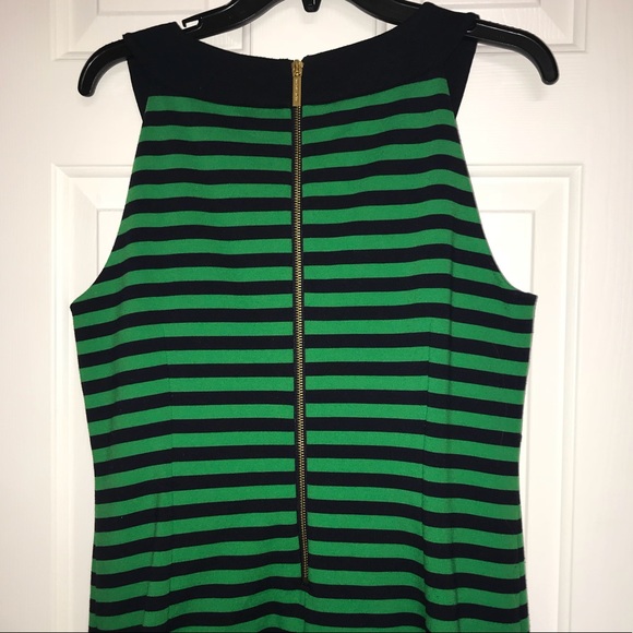 Navy/Green stripe Michael Kors dress - Picture 2 of 3